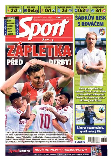 Sport - 24.8.2026 - CZECH NEWS CENTER a. s.