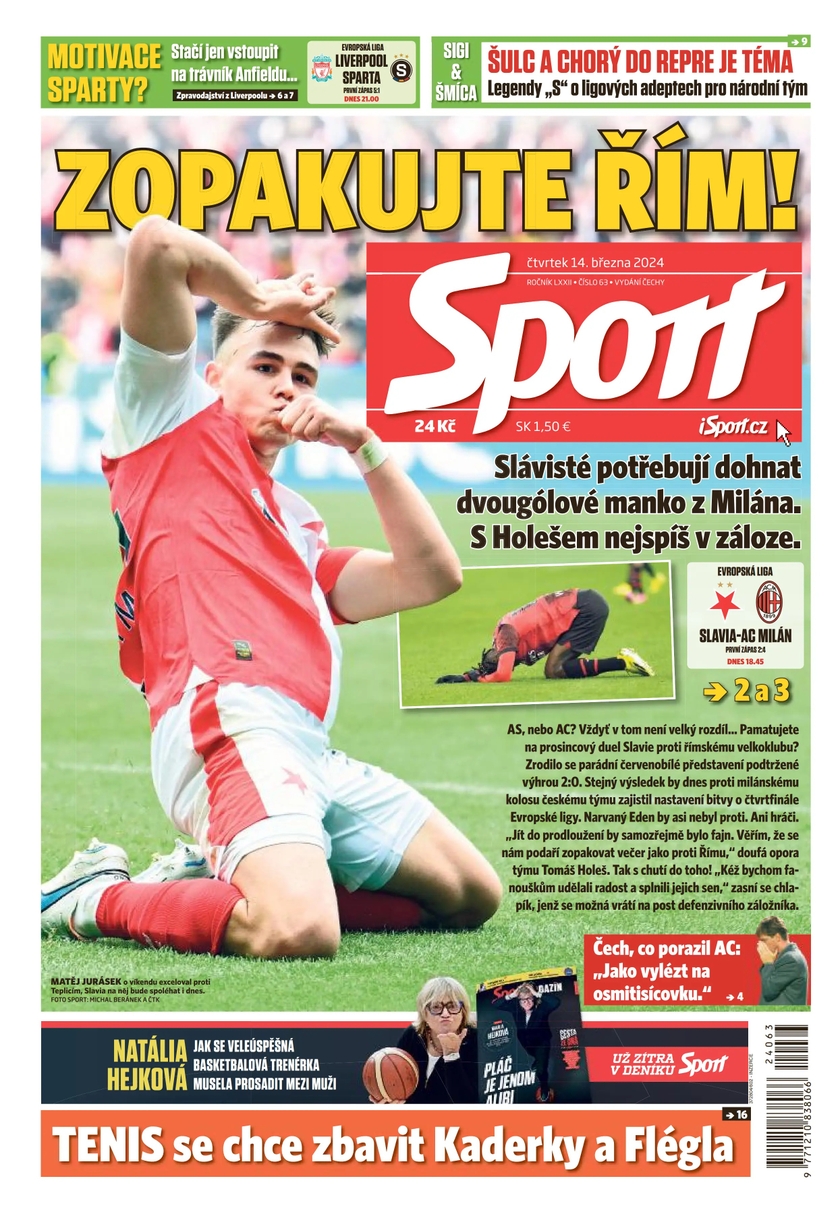 E-magazín Sport - 14.3.2024 - CZECH NEWS CENTER a. s.