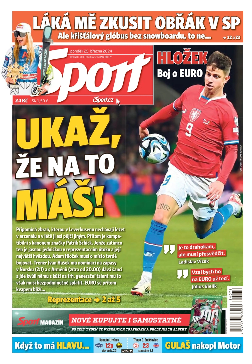E-magazín Sport - 25.3.2024 - CZECH NEWS CENTER a. s.