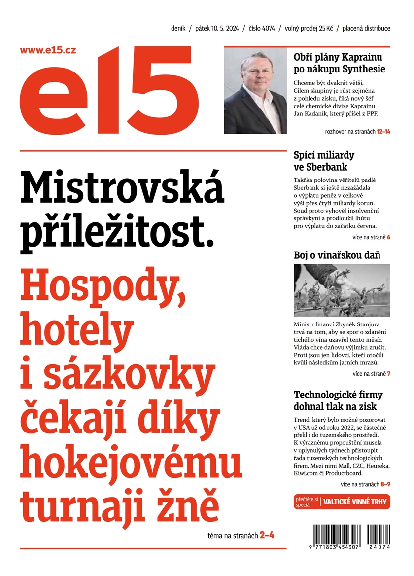 E-magazín e15 - 10.5.2024 - CZECH NEWS CENTER a. s.
