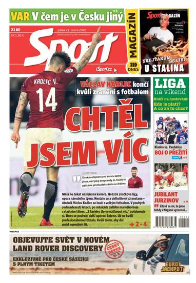 E-magazín Sport - 21.2.2020 - CZECH NEWS CENTER a. s.