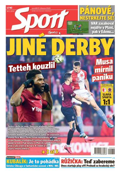 E-magazín Sport - 9.3.2020 - CZECH NEWS CENTER a. s.