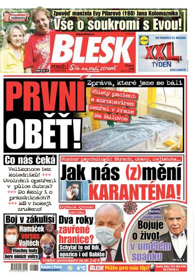 E-magazín BLESK - 23.3.2020 - CZECH NEWS CENTER a. s.