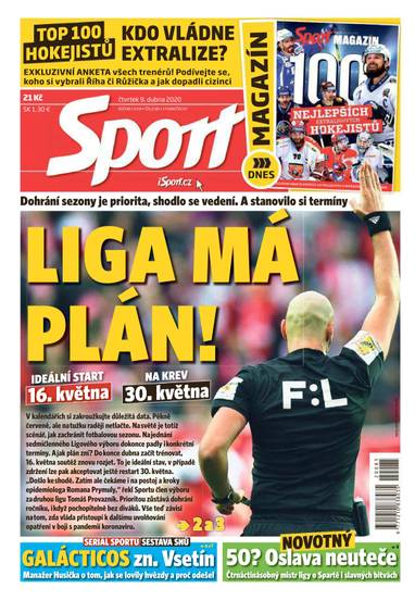 E-magazín Sport - 9.4.2020 - CZECH NEWS CENTER a. s.