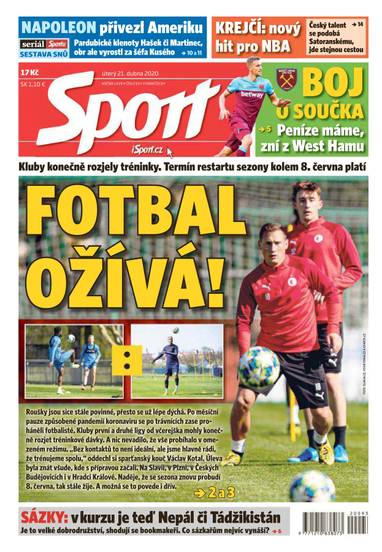 E-magazín Sport - 21.4.2020 - CZECH NEWS CENTER a. s.