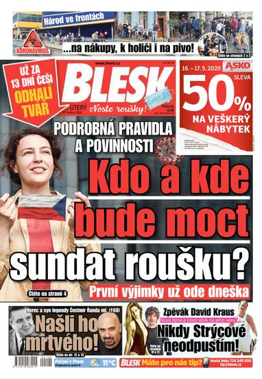 E-magazín BLESK - 12.5.2020 - CZECH NEWS CENTER a. s.