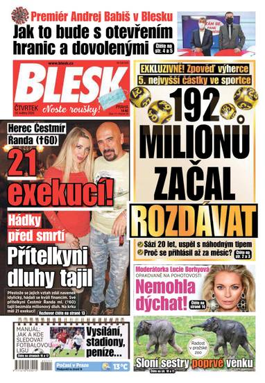 E-magazín BLESK - 14.5.2020 - CZECH NEWS CENTER a. s.