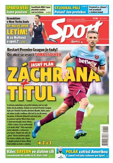 E-magazín Sport - 17.6.2020 - CZECH NEWS CENTER a. s.