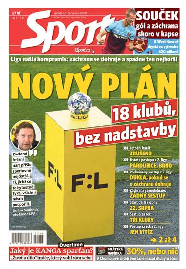 E-magazín Sport - 18.7.2020 - CZECH NEWS CENTER a. s.