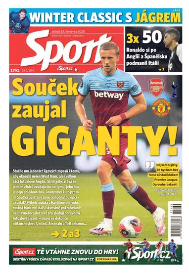 E-magazín Sport - 22.7.2020 - CZECH NEWS CENTER a. s.