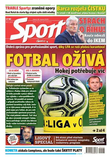 E-magazín Sport - 18.8.2020 - CZECH NEWS CENTER a. s.