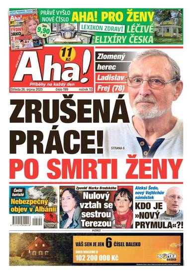 E-magazín Aha! - 26.8.2020 - CZECH NEWS CENTER a. s.