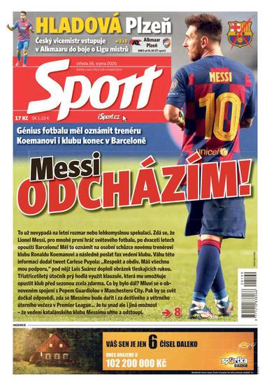 E-magazín Sport - 26.8.2020 - CZECH NEWS CENTER a. s.