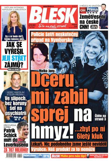 E-magazín BLESK - 1.9.2020 - CZECH NEWS CENTER a. s.