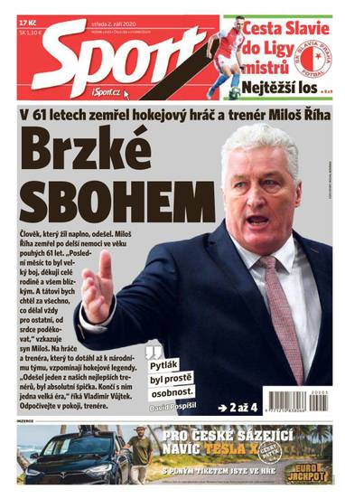 E-magazín Sport - 2.9.2020 - CZECH NEWS CENTER a. s.