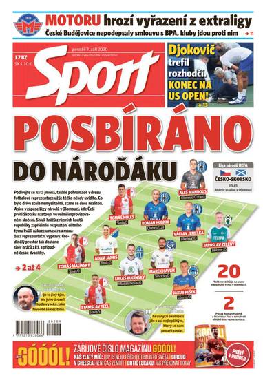 E-magazín Sport - 7.9.2020 - CZECH NEWS CENTER a. s.