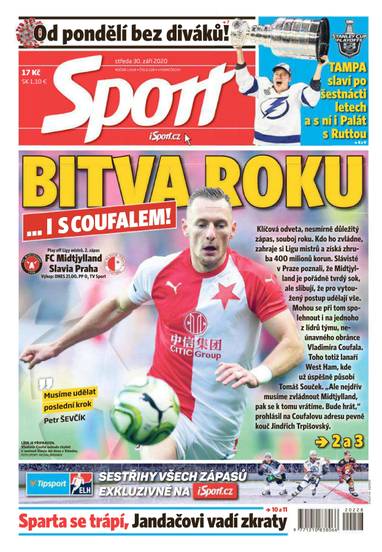 E-magazín Sport - 30.9.2020 - CZECH NEWS CENTER a. s.