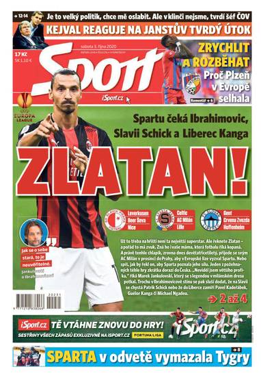 E-magazín Sport - 3.10.2020 - CZECH NEWS CENTER a. s.