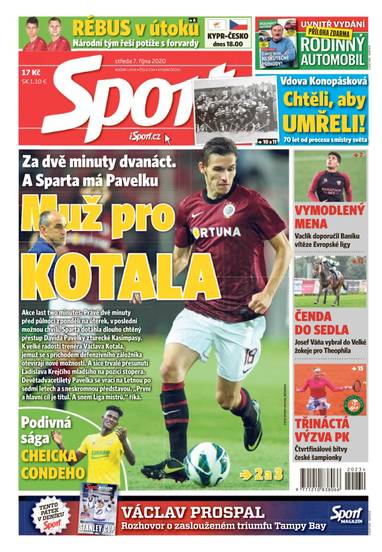 E-magazín Sport - 7.10.2020 - CZECH NEWS CENTER a. s.