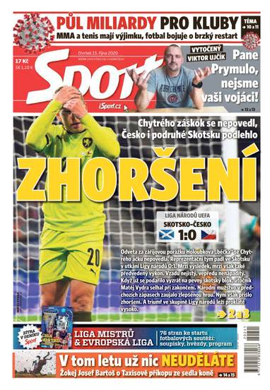 E-magazín Sport - 15.10.2020 - CZECH NEWS CENTER a. s.