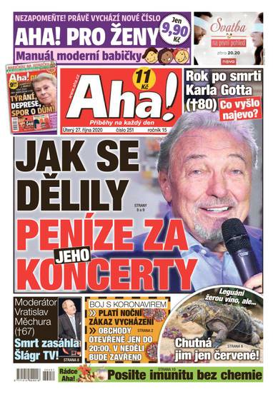 E-magazín Aha! - 27.10.2020 - CZECH NEWS CENTER a. s.