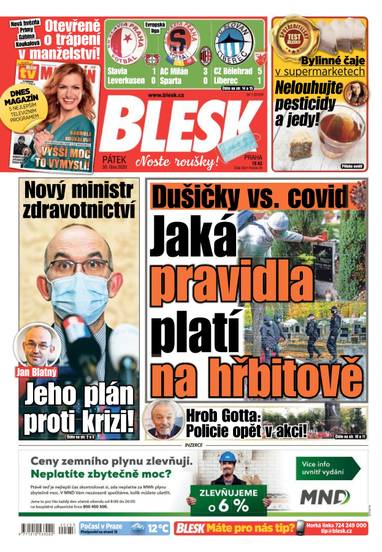 E-magazín BLESK - 30.10.2020 - CZECH NEWS CENTER a. s.