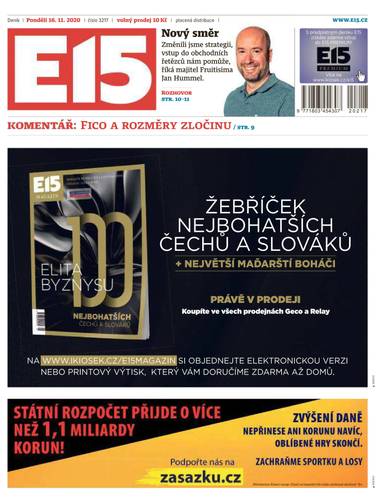 E-magazín e15 - 16.11.2020 - CZECH NEWS CENTER a. s.