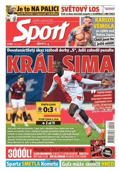 E-magazín Sport - 7.12.2020 - CZECH NEWS CENTER a. s.