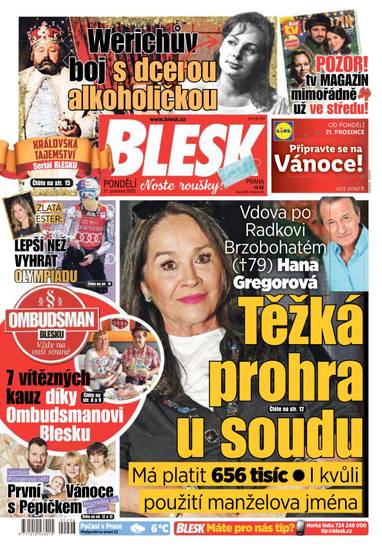 E-magazín BLESK - 21.12.2020 - CZECH NEWS CENTER a. s.