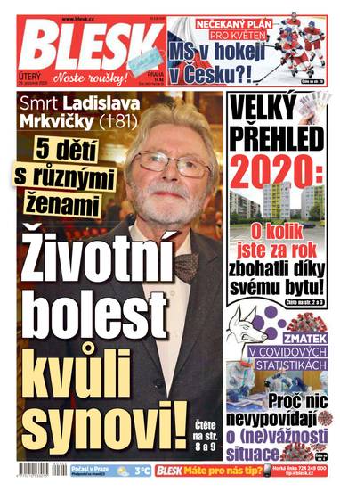 E-magazín BLESK - 29.12.2020 - CZECH NEWS CENTER a. s.