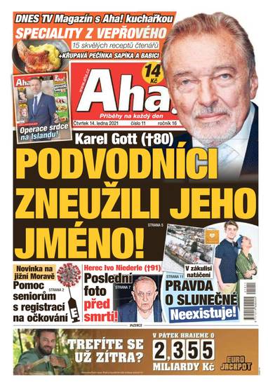 E-magazín Aha! - 14.1.2021 - CZECH NEWS CENTER a. s.