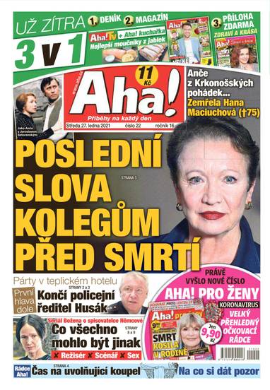 E-magazín Aha! - 27.1.2021 - CZECH NEWS CENTER a. s.