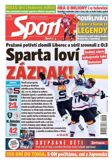 E-magazín Sport - 14.4.2021 - CZECH NEWS CENTER a. s.