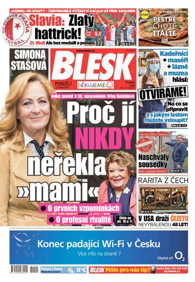 E-magazín BLESK - 3.5.2021 - CZECH NEWS CENTER a. s.