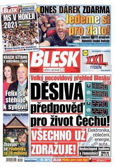 E-magazín BLESK - 17.5.2021 - CZECH NEWS CENTER a. s.