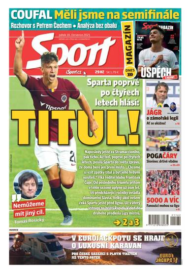 E-magazín Sport - 16.7.2021 - CZECH NEWS CENTER a. s.