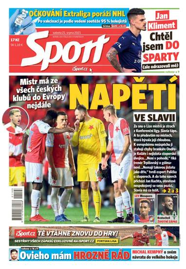 E-magazín Sport - 21.8.2021 - CZECH NEWS CENTER a. s.