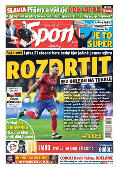 E-magazín Sport - 2.9.2021 - CZECH NEWS CENTER a. s.