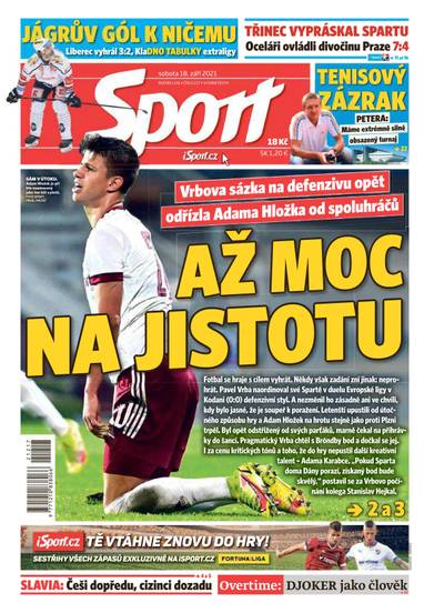 E-magazín Sport - 18.9.2021 - CZECH NEWS CENTER a. s.