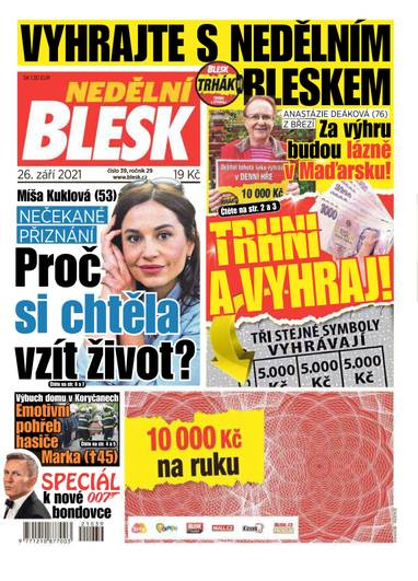 E-magazín NEDĚLNÍ BLESK - 39/2021 - CZECH NEWS CENTER a. s.