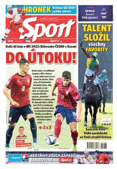 E-magazín Sport - 11.10.2021 - CZECH NEWS CENTER a. s.