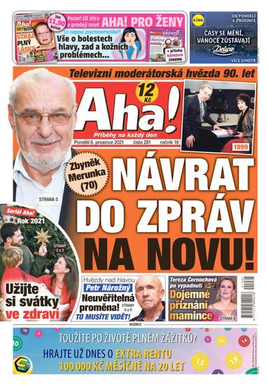 E-magazín Aha! - 6.12.2021 - CZECH NEWS CENTER a. s.