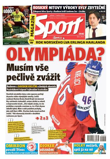 E-magazín Sport - 7.1.2022 - CZECH NEWS CENTER a. s.