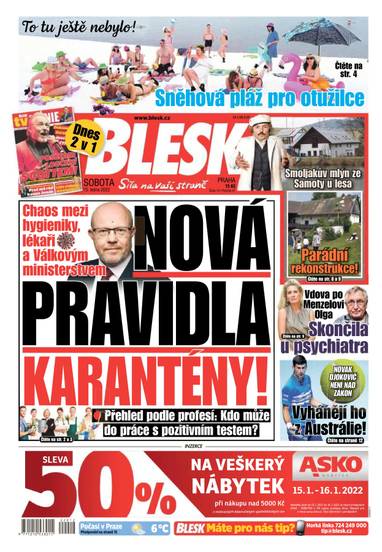 E-magazín BLESK - 15.1.2022 - CZECH NEWS CENTER a. s.