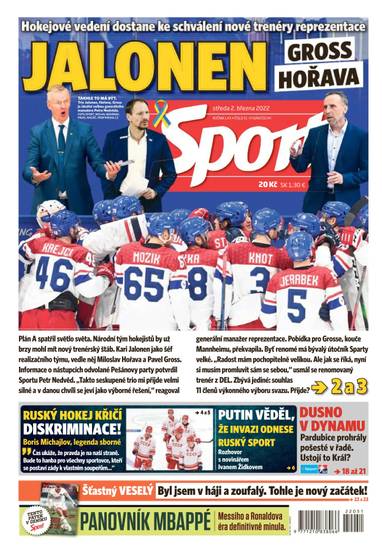 E-magazín Sport - 2.3.2022 - CZECH NEWS CENTER a. s.