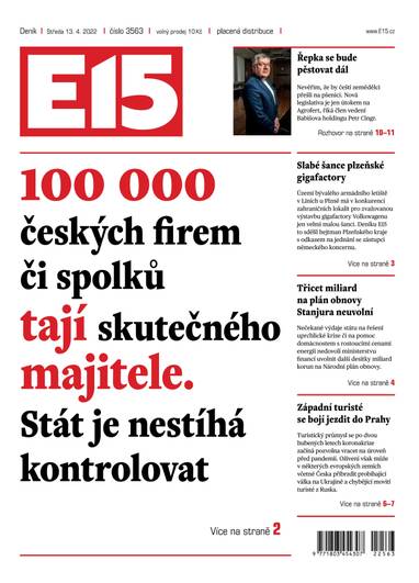 E-magazín e15 - 13.4.2022 - CZECH NEWS CENTER a. s.