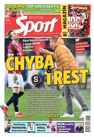 E-magazín Sport - 22.4.2022 - CZECH NEWS CENTER a. s.