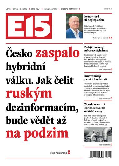 E-magazín e15 - 13.7.2022 - CZECH NEWS CENTER a. s.