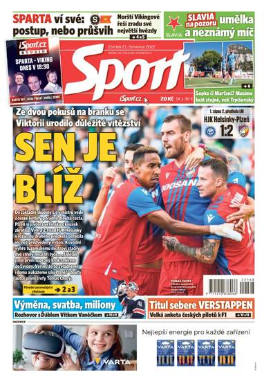 E-magazín Sport - 21.7.2022 - CZECH NEWS CENTER a. s.