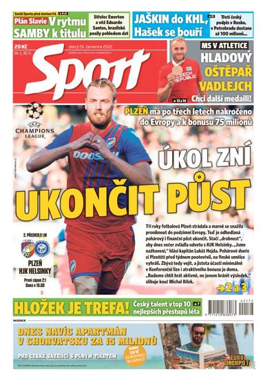 E-magazín Sport - 26.7.2022 - CZECH NEWS CENTER a. s.